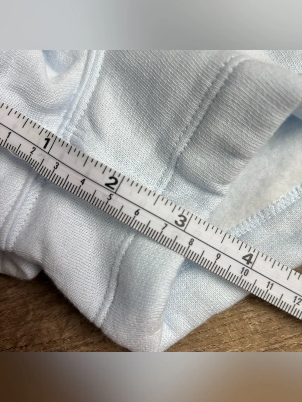 Wild Fable Women’s Mid Rise French Terry Fleece Lounge shorts in light blue